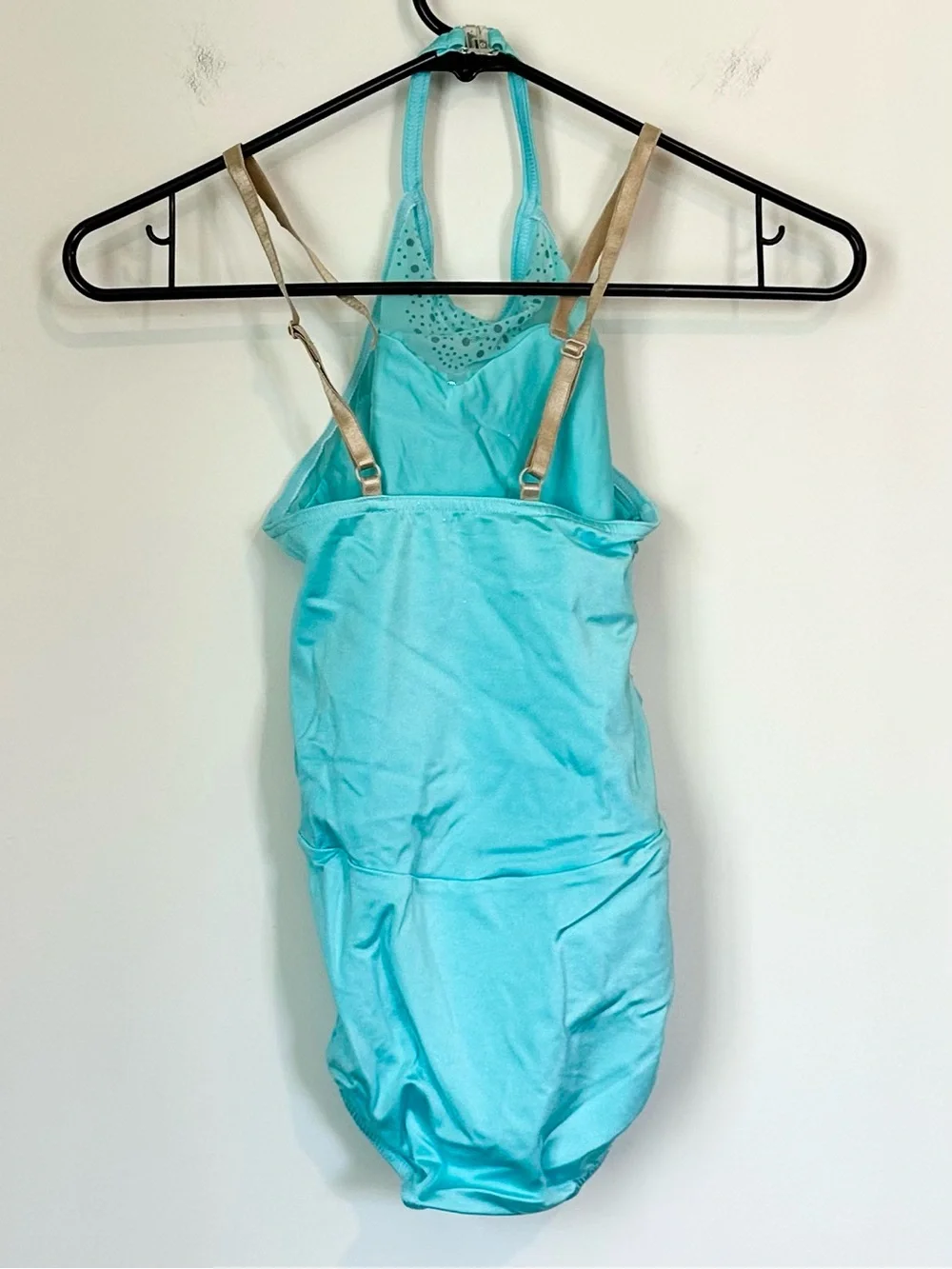 Dancing on Air Sparkling Aqua Fringe and Tutu Dance Costume - Size: LC